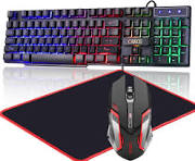 Frontech KB-0040 Wired Gaming Combo Keyboard and Optical Mouse| RGB Backlight | 104 Keys Combo Set (Black)
